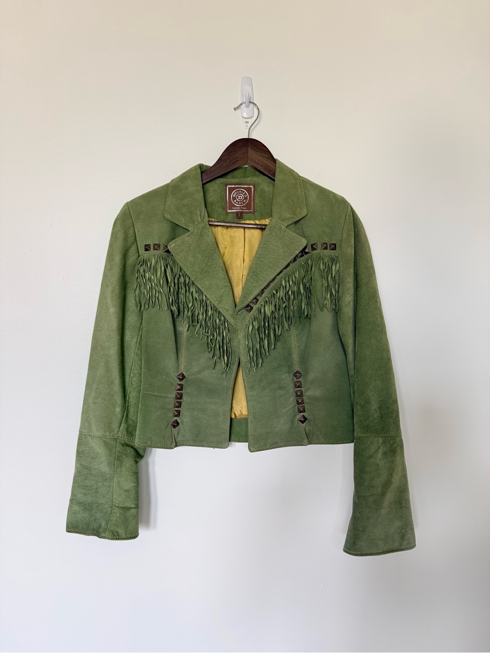 Double D Ranch Green Suede Fringe Western Jacket